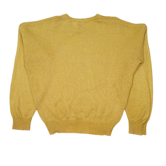 Womens Yellow Rosa Knit Crewneck Jumper