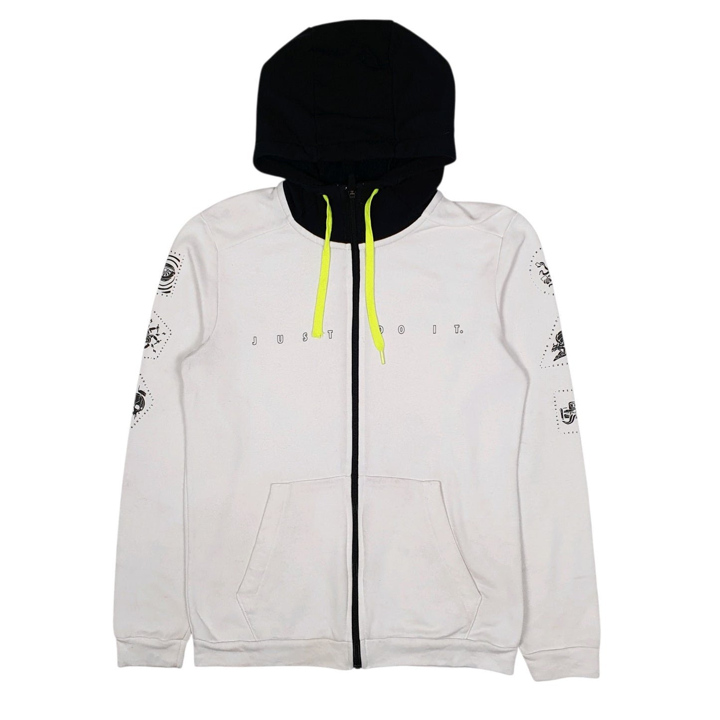 Mens White Nike Hoodie Full Zip Jumper