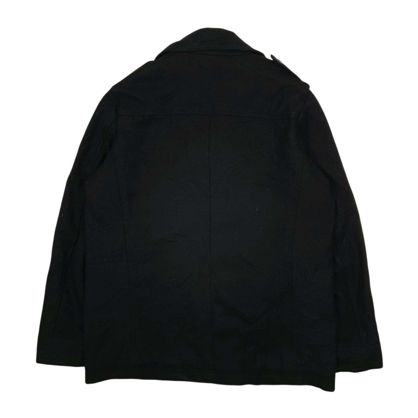 Mens Black Levis Double Breasted Duffle  Coat