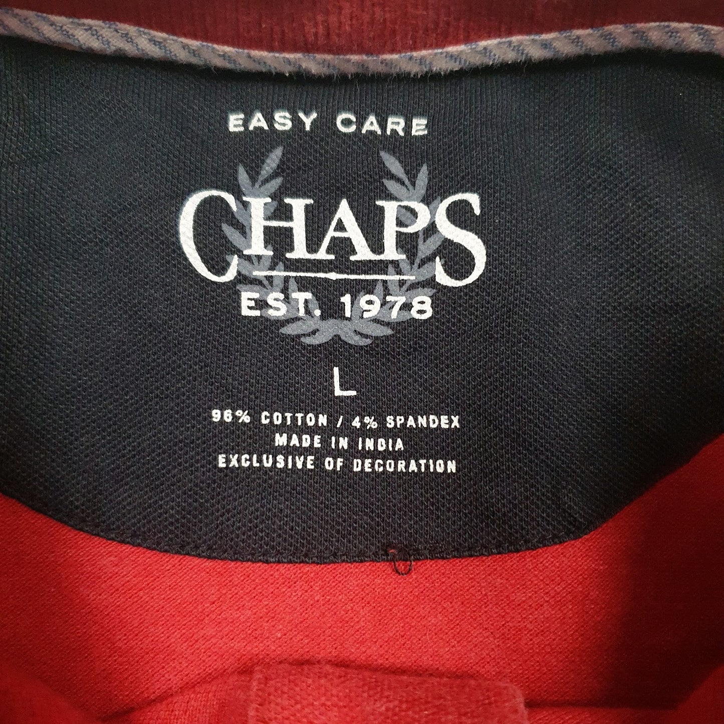 Mens Red Chaps   Polo Shirt