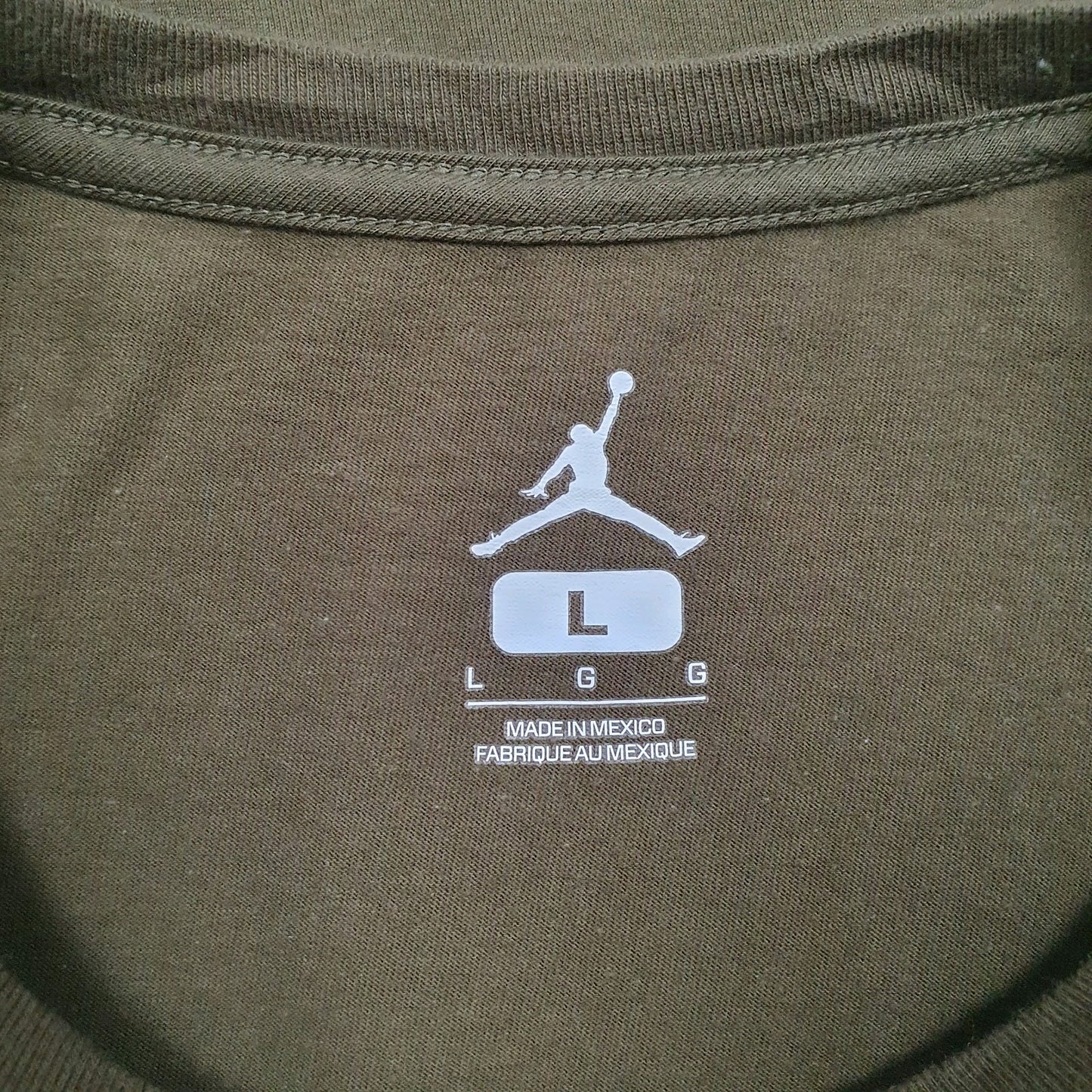 Mens Green Nike Air Jordan   T Shirt