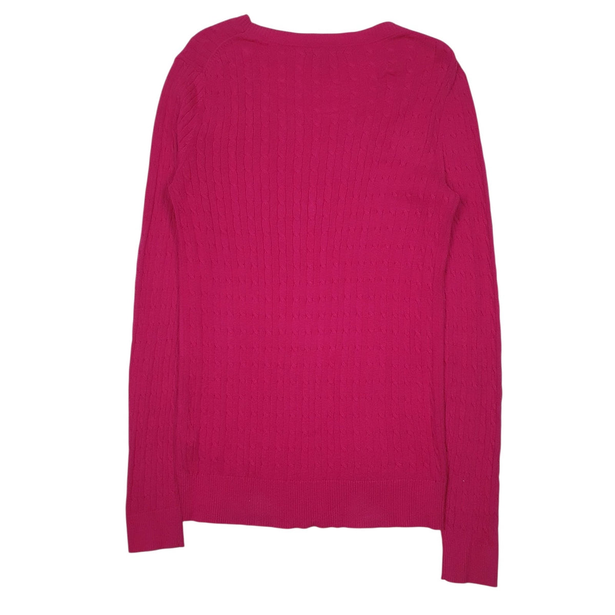 Womens Pink Tommy Hilfiger Cable Knit Crewneck Dress