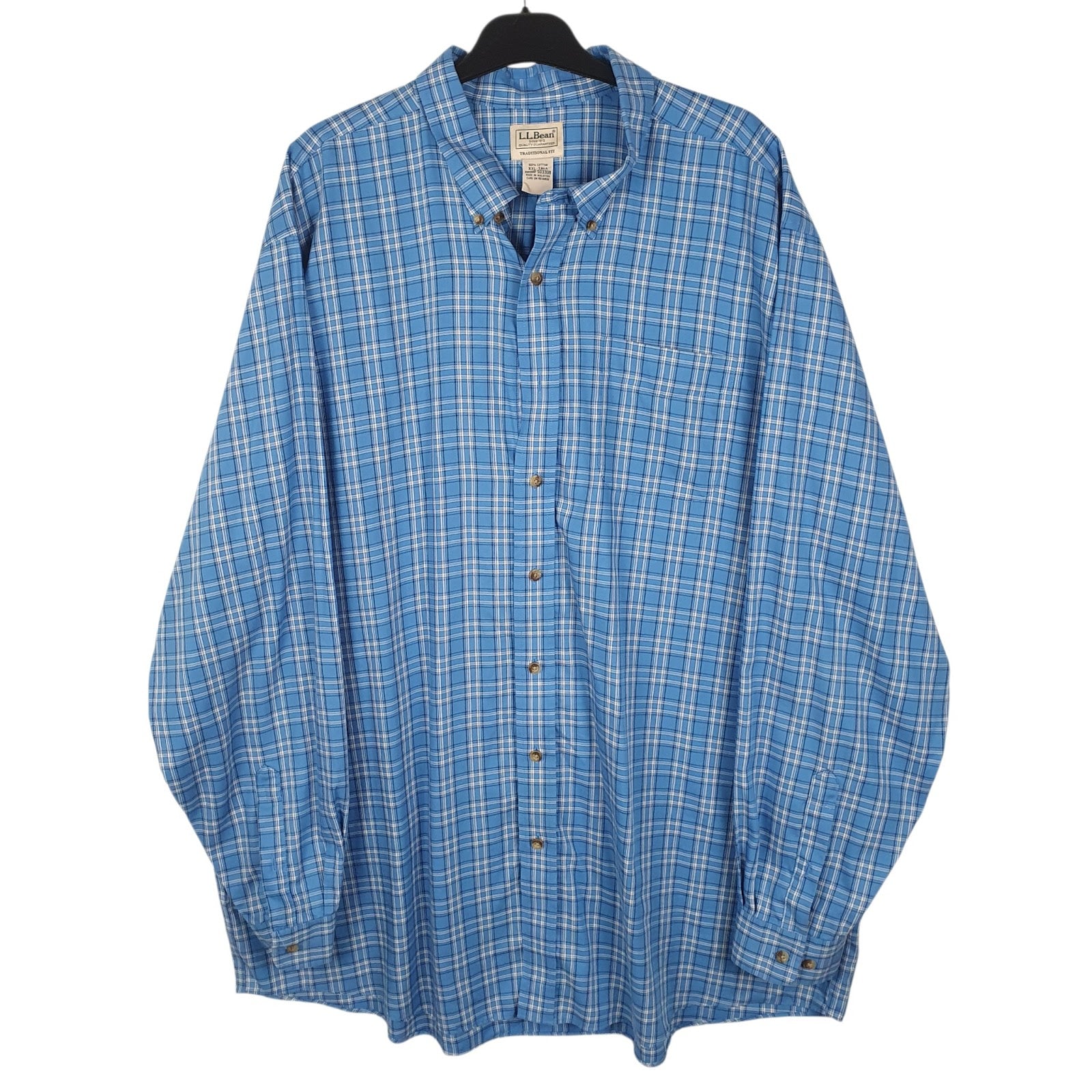 Mens Blue L.L.Bean  Long Sleeve Shirt