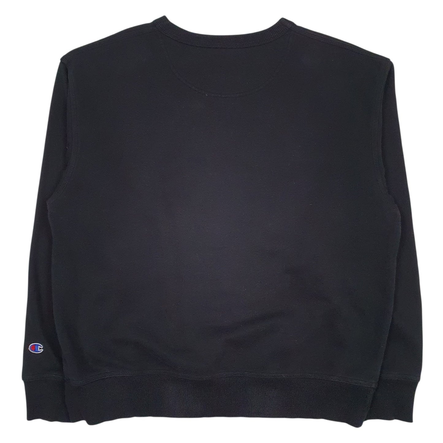 Mens Black Champion  Crewneck Jumper