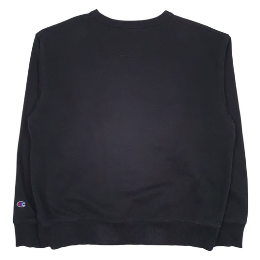 Mens Black Champion  Crewneck Jumper