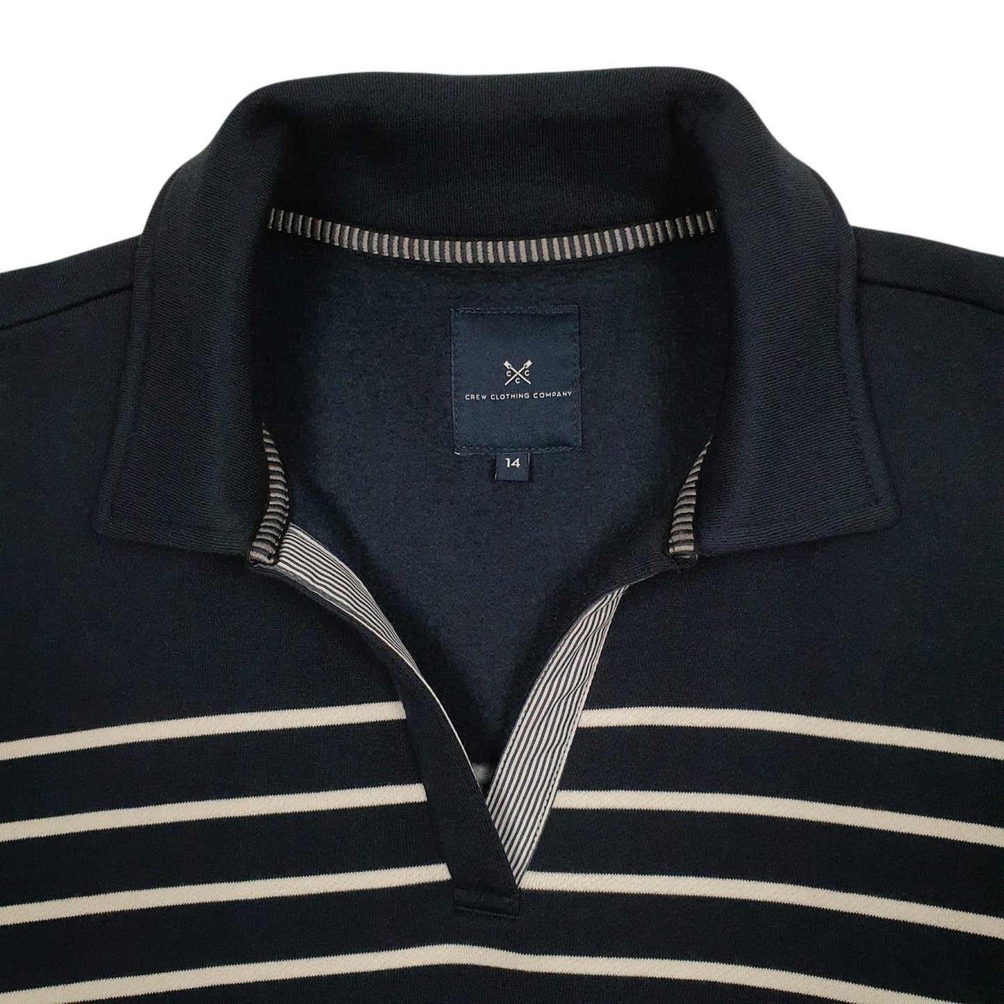 Womens Navy Crew Clothing Co  Quarter Zip Jumper