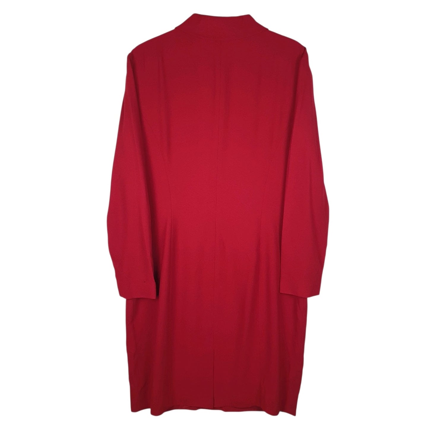 Womens Red Liz Claiborne Button Front  Dress