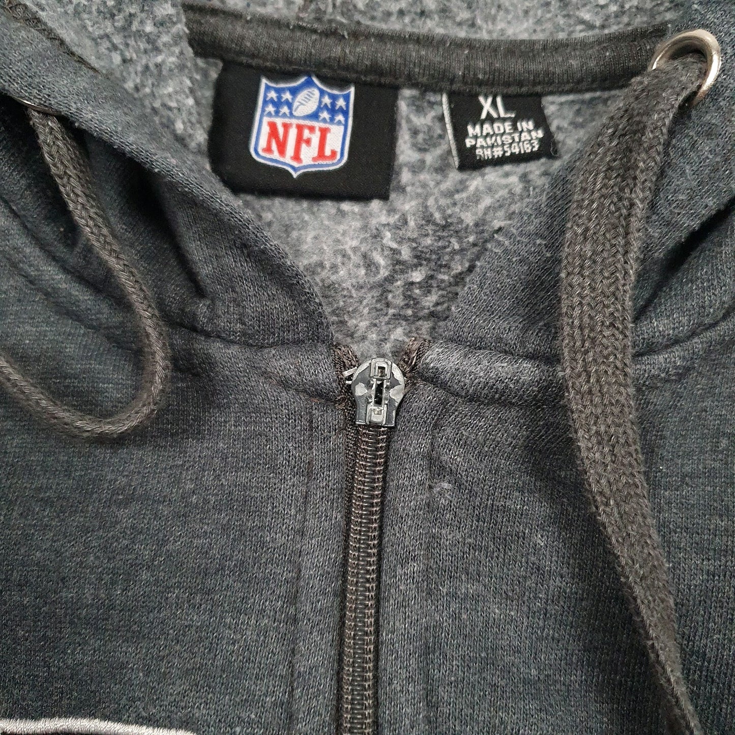 Mens Grey NFL Raiders Full Zip Jumper