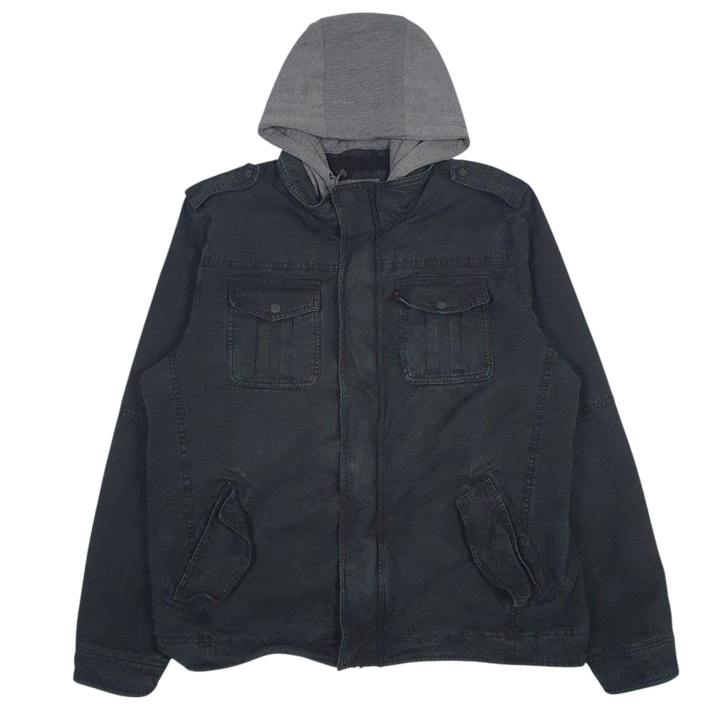 Mens Black Levis Fleece Lined  Coat