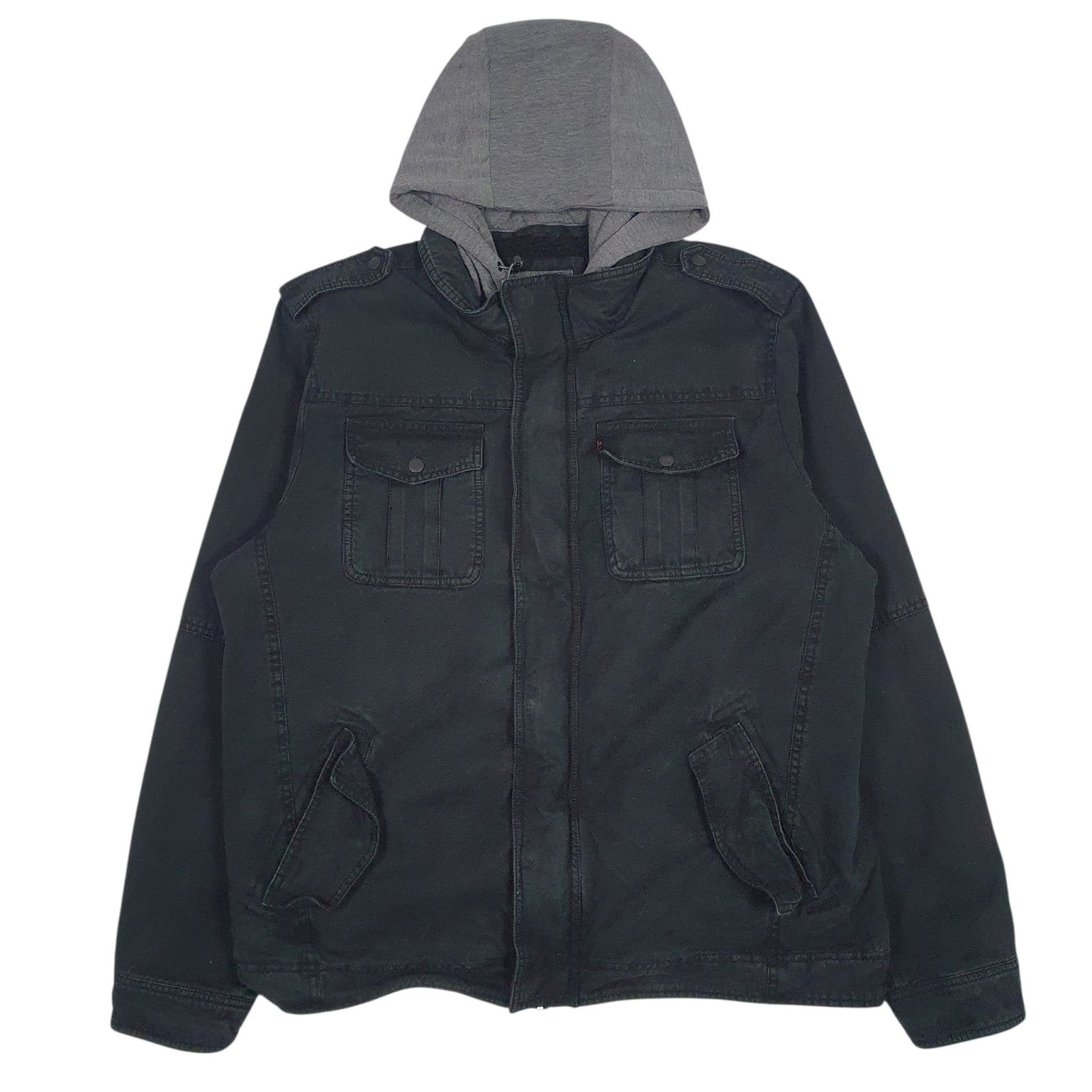 Mens Black Levis Fleece Lined  Coat