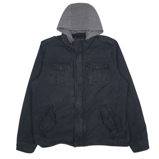 Mens Black Levis Fleece Lined  Coat