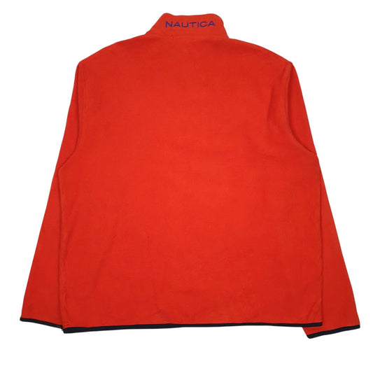 Mens Orange Nautica  Quarter Zip Jumper