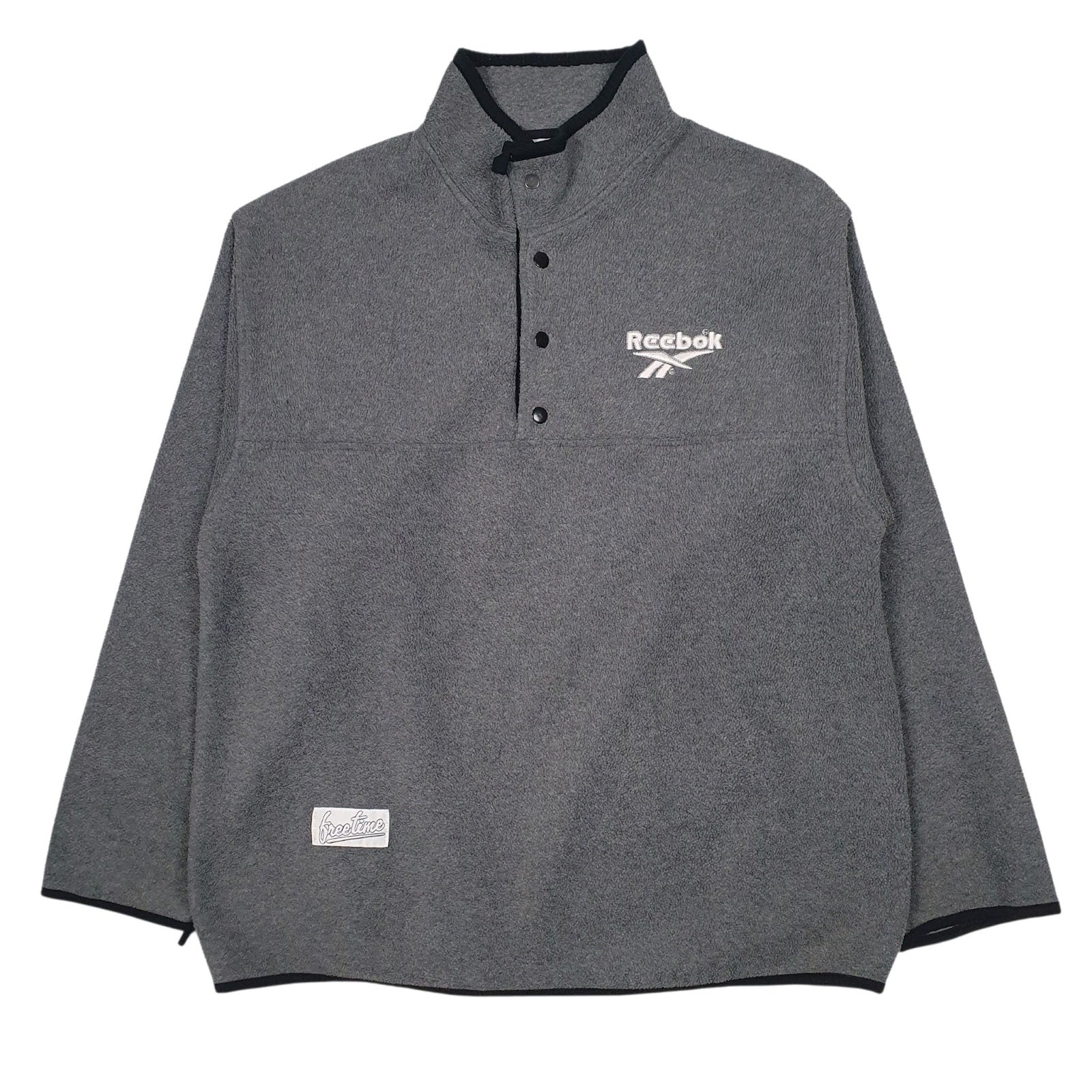 Mens Grey Reebok  Quarter Zip Jumper