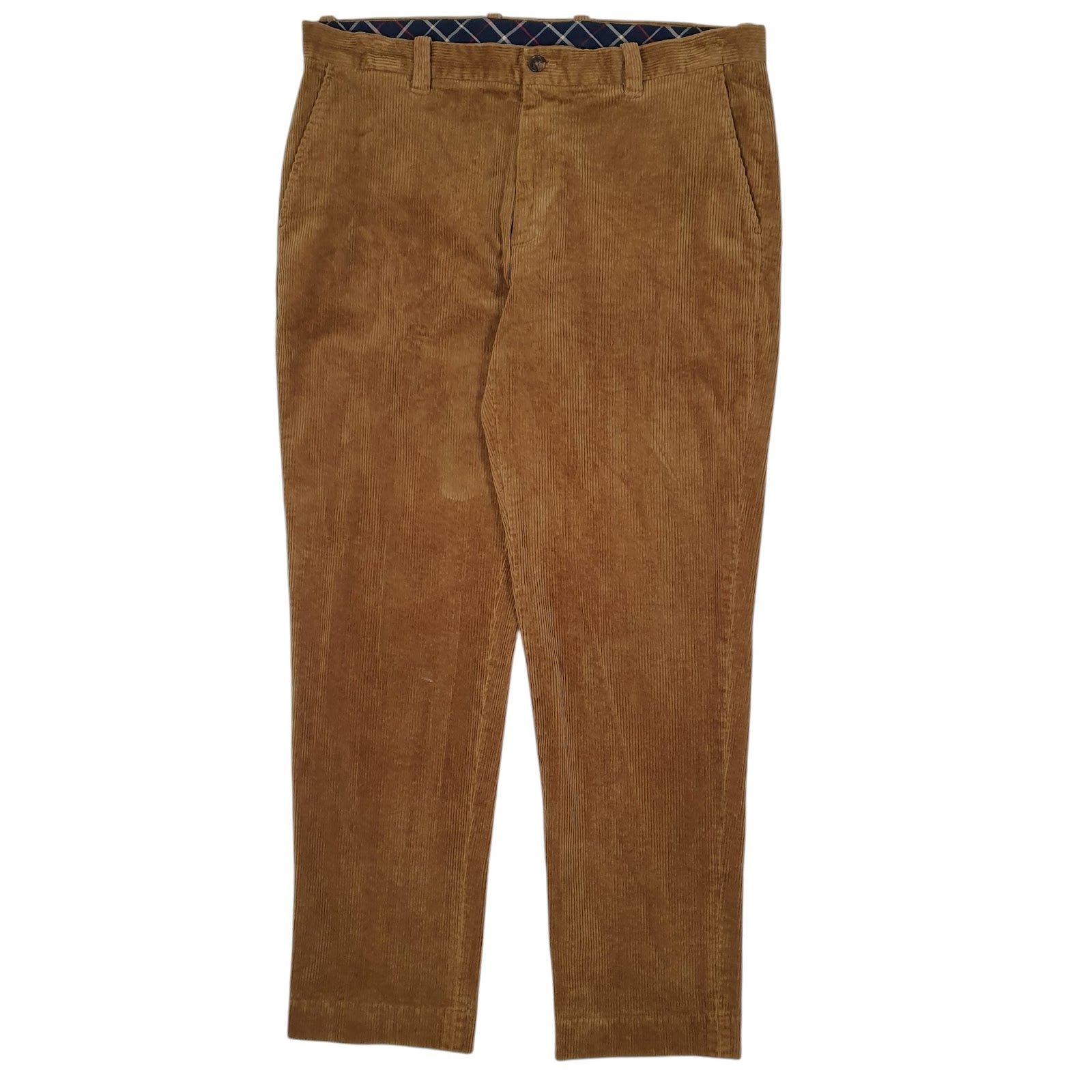Mens Tan Brooks Brothers Clark Fit Corduroy Trousers