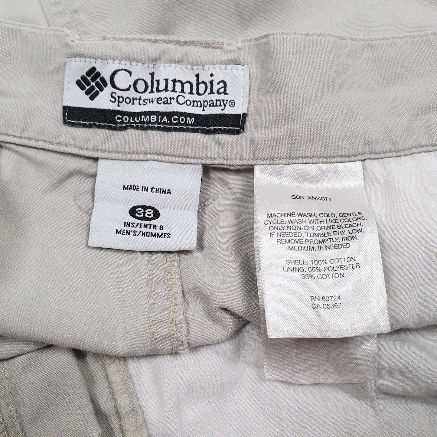 Mens Beige Columbia Sportswear Company  Hoodie Shorts
