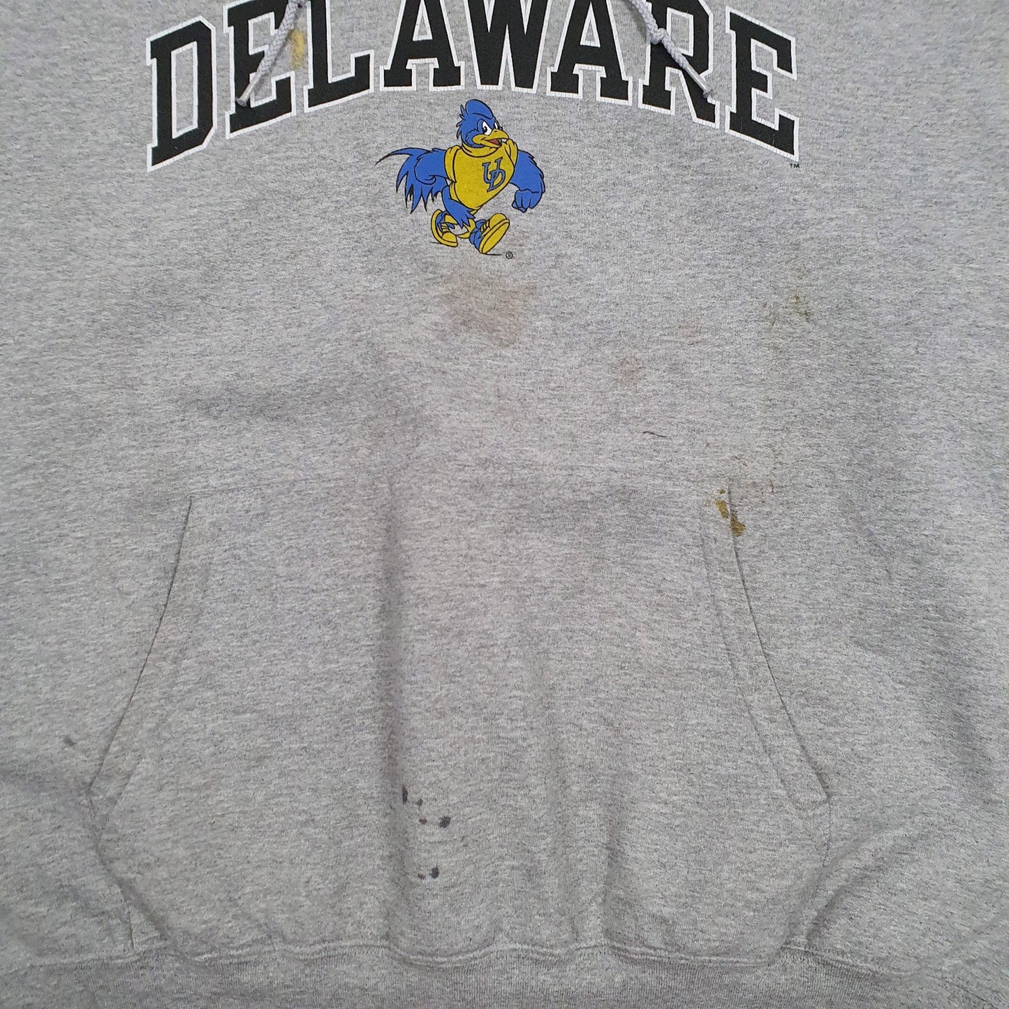 Mens Grey Champion Delaware Hoodie Jumper