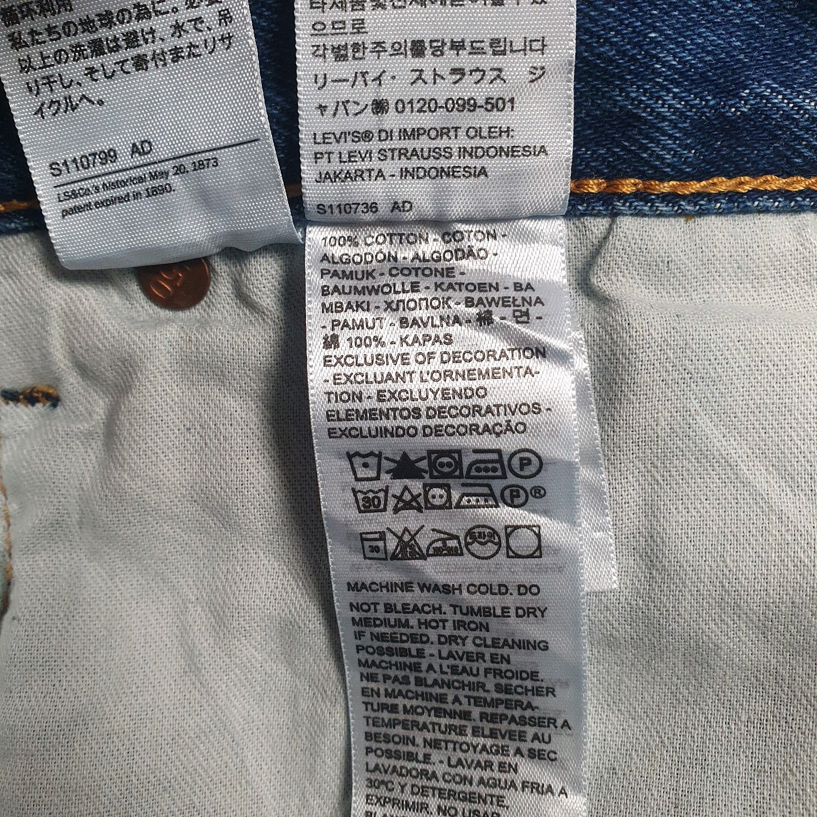 Mens Blue Levis Distressed  Jeans