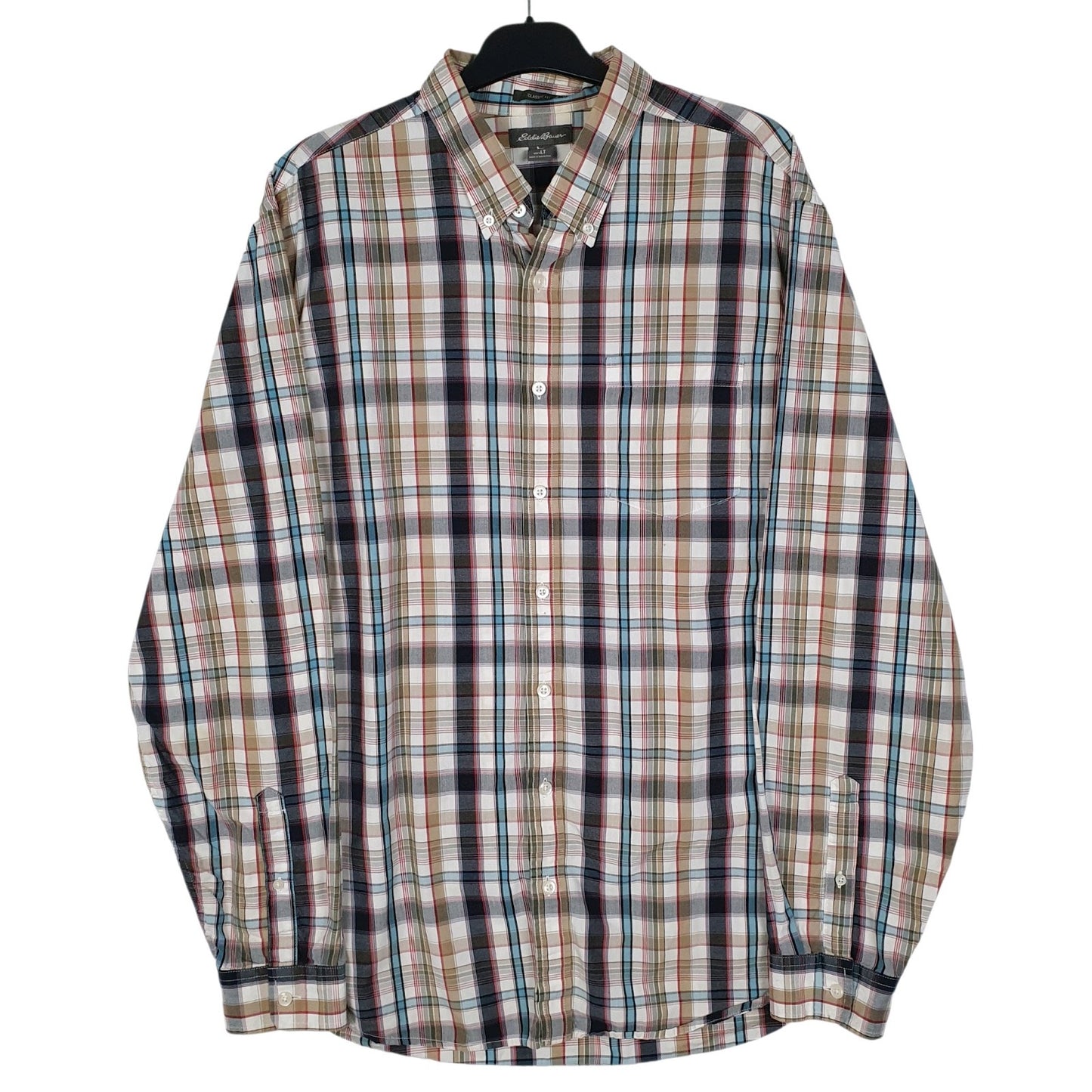 Mens Beige Eddie Bauer  Long Sleeve Shirt