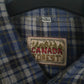 Mens Blue Canada Forest Vintage Flannel  Shirt