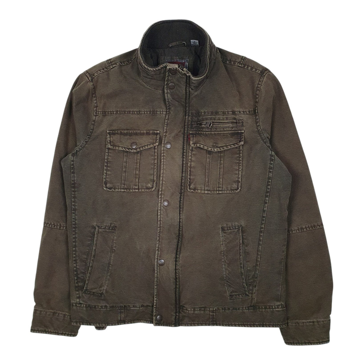 Mens Brown Levis Workwear Military Windbreaker  Coat