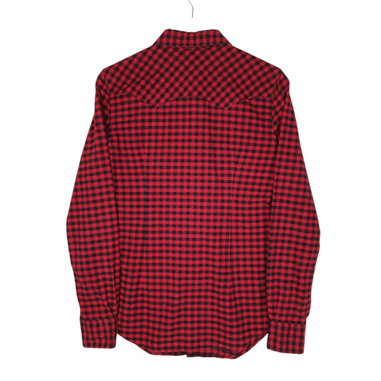 Mens Red Polo Ralph Lauren Plaid Flannel  Shirt