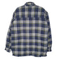 Mens Navy Glen Scotney Flannel  Coat