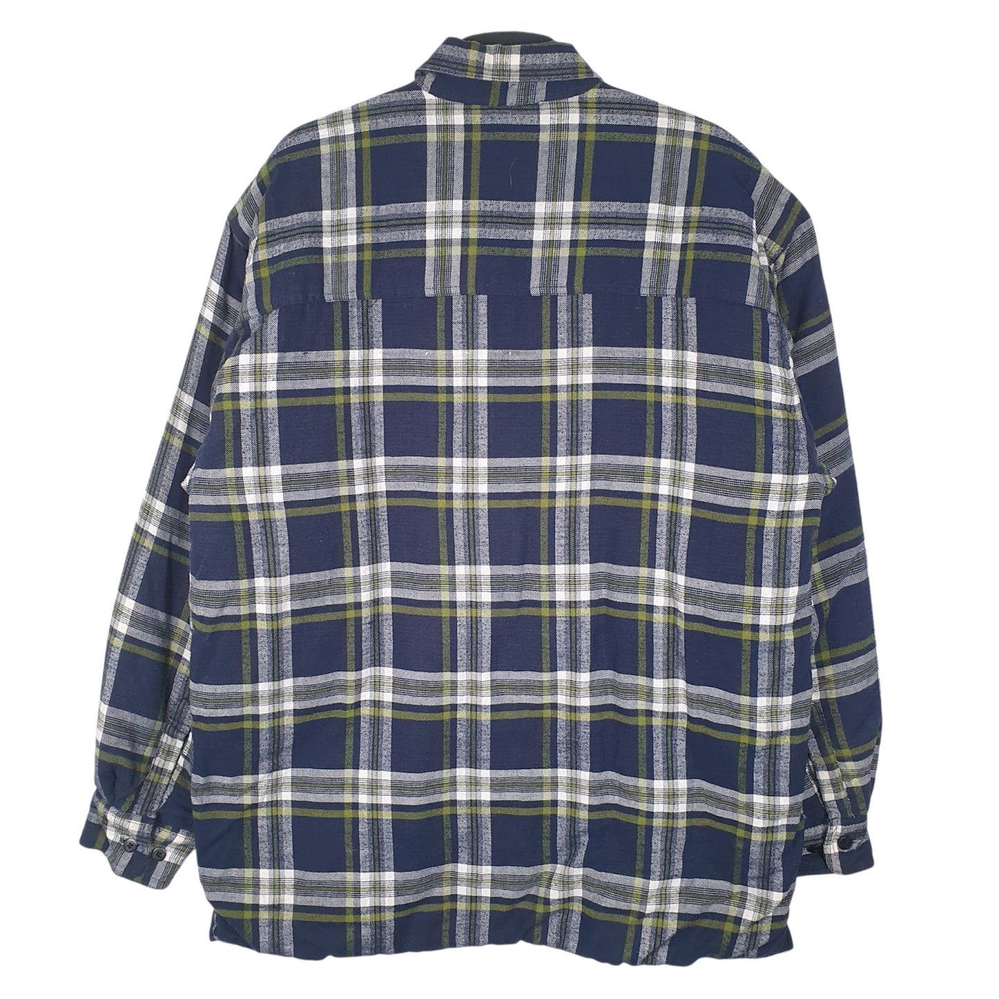 Mens Navy Glen Scotney Flannel  Coat