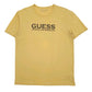 Mens Yellow Guess Spellout Short Sleeve T Shirt