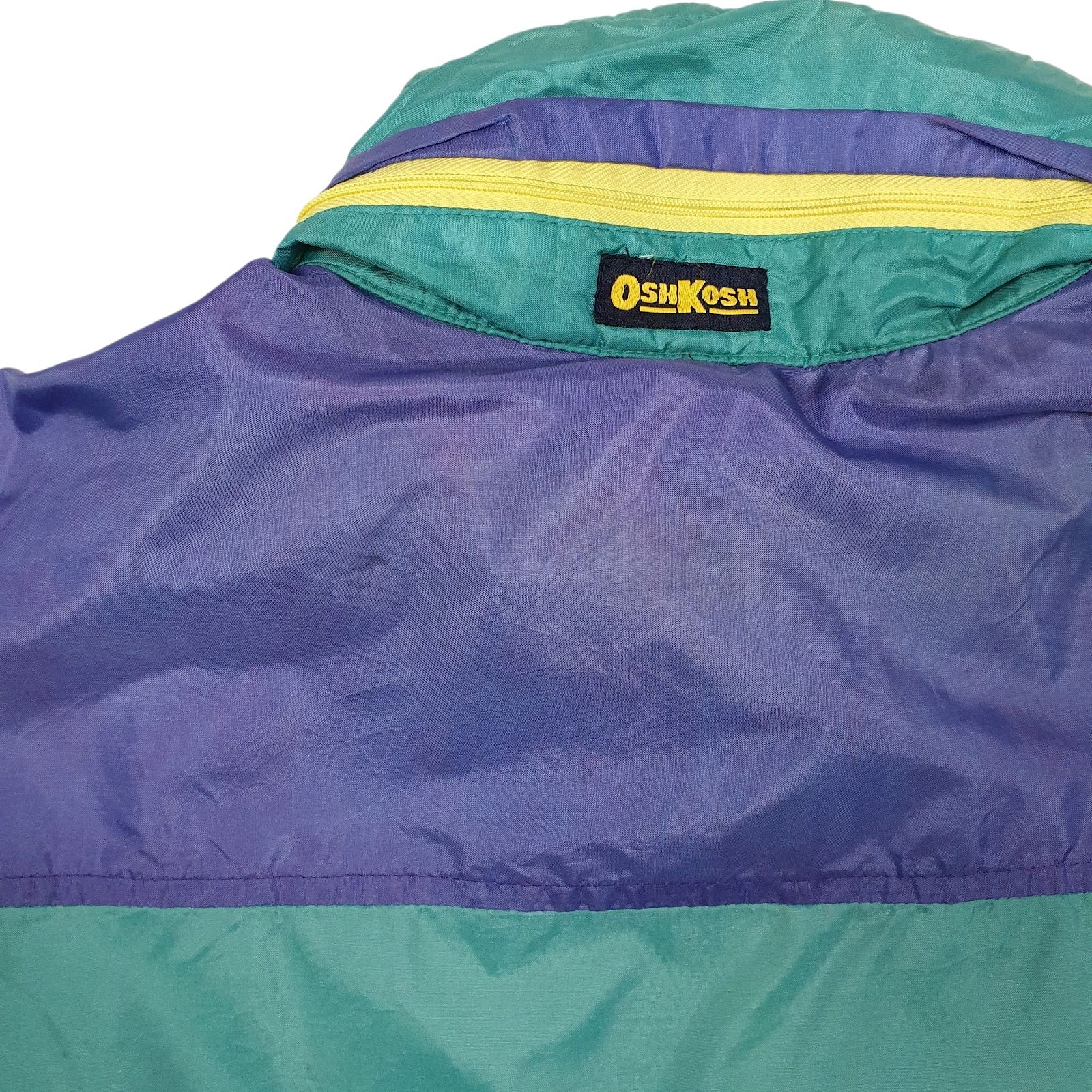 Mens Green OshKosh Vintage 90s Hoodie Coat