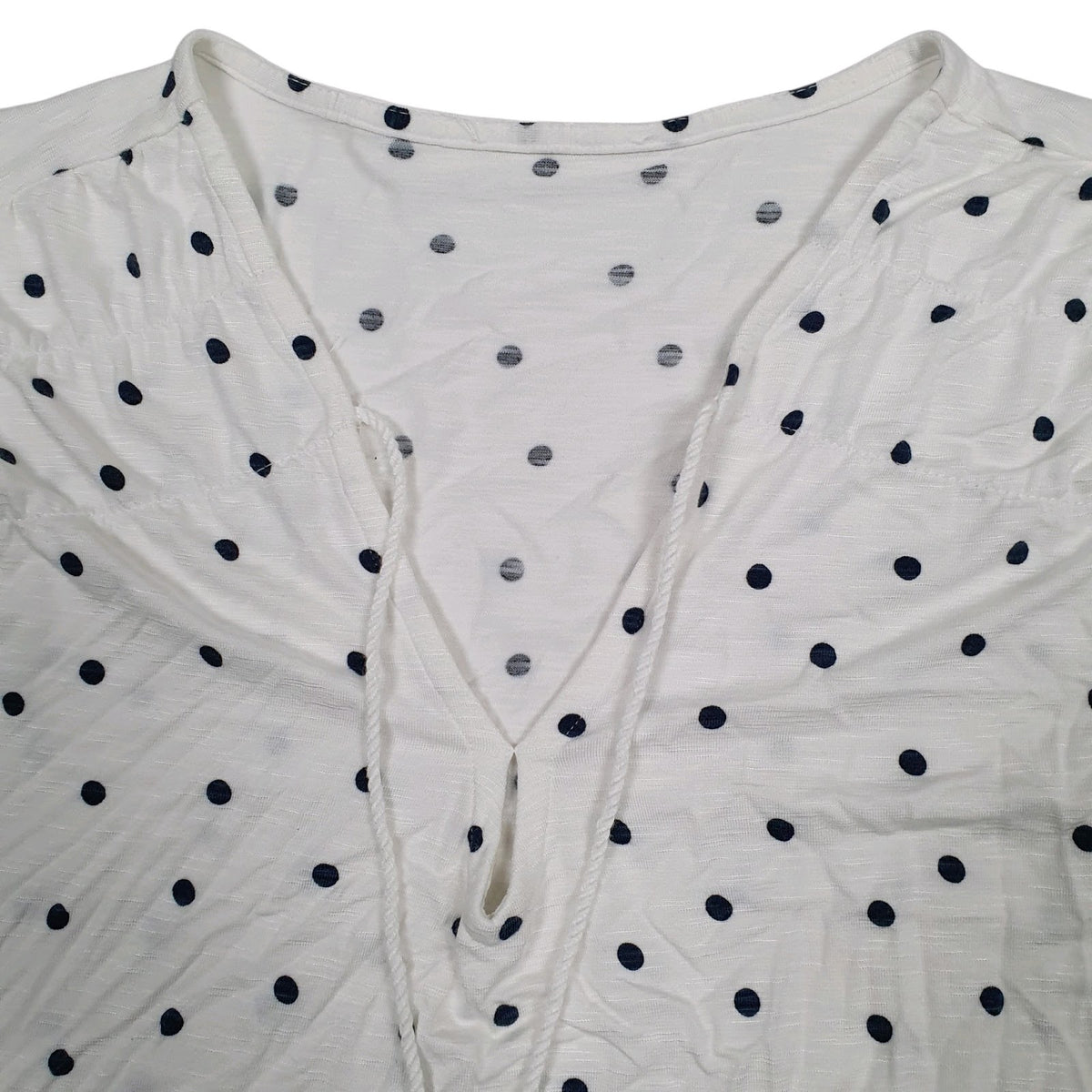 Womens White M&S Polka Dot Low Cut  T Shirt