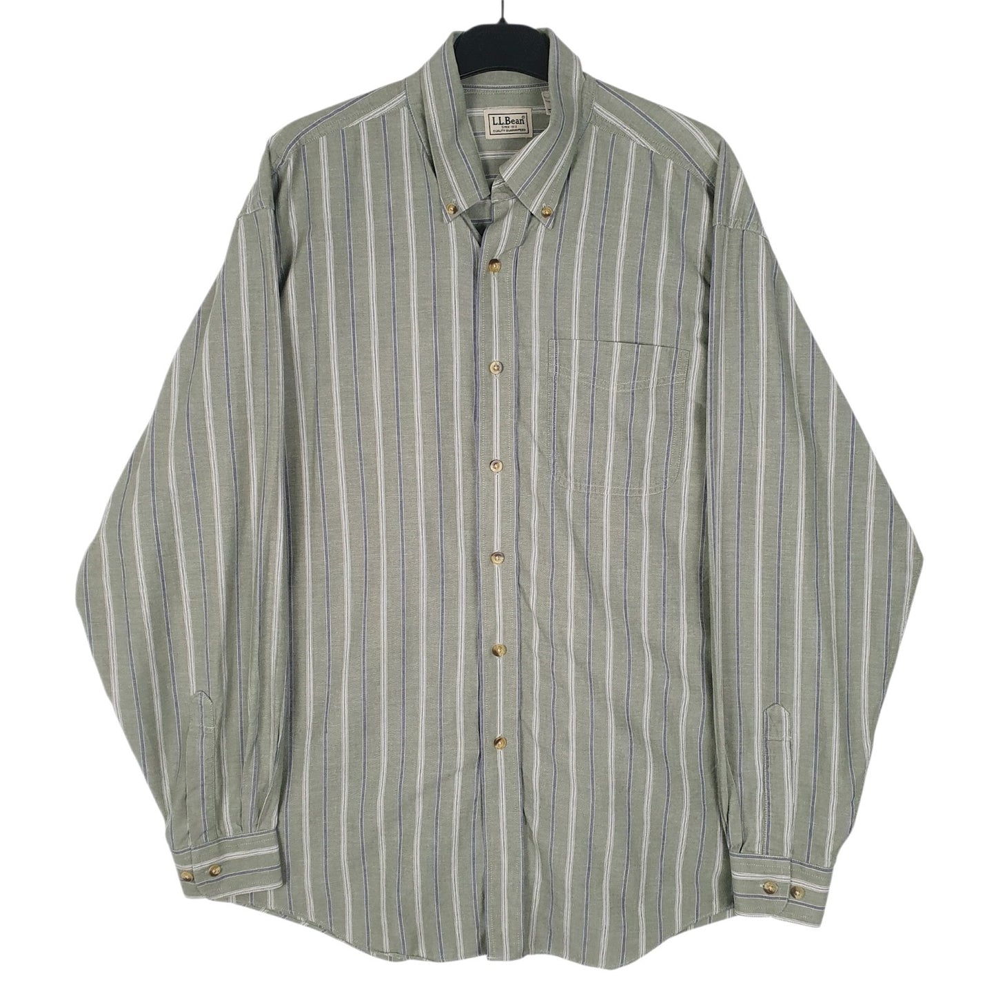 Mens Green L.L.Bean  Long Sleeve Shirt