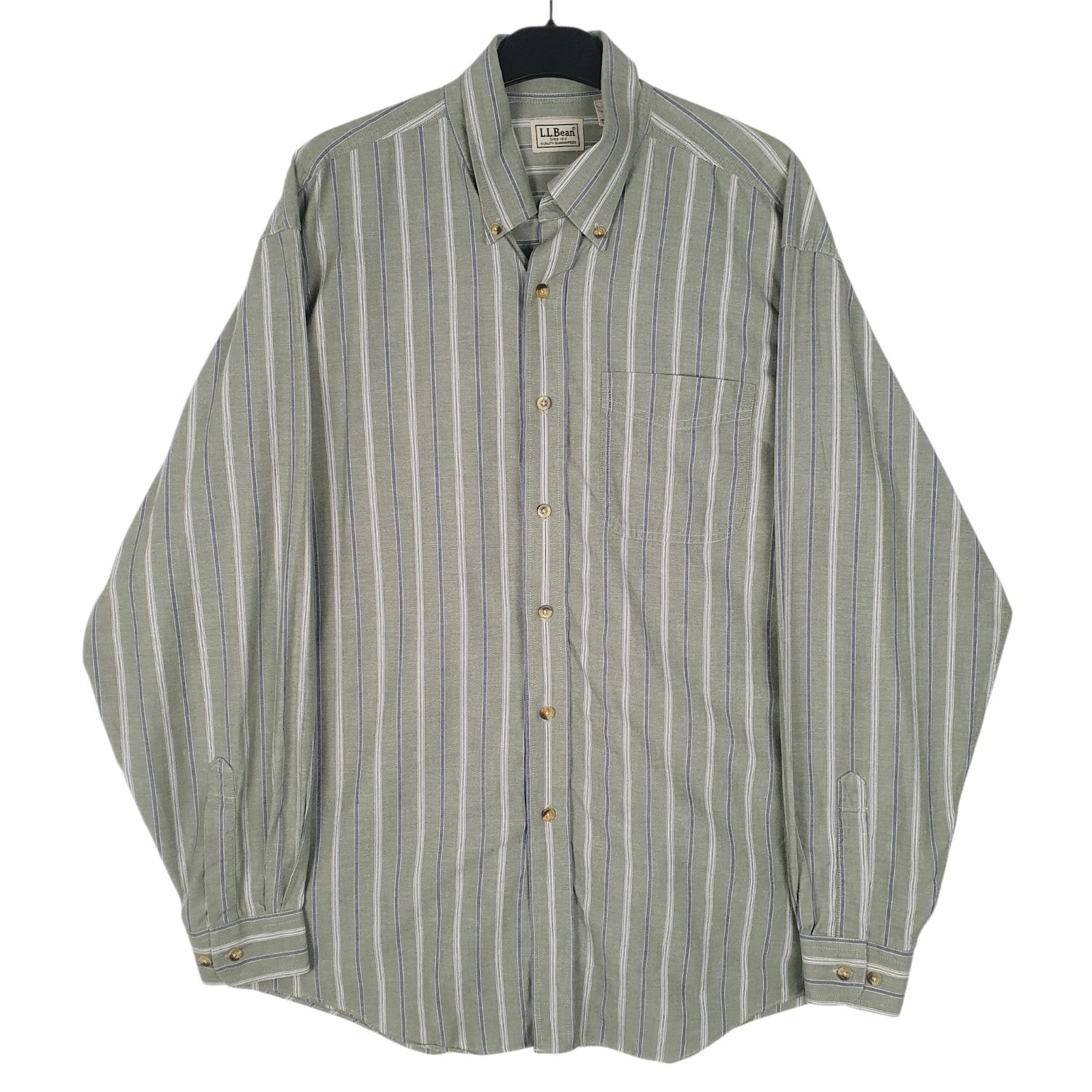 Mens Green L.L.Bean  Long Sleeve Shirt