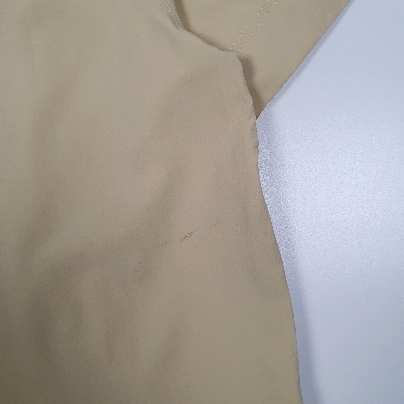 Mens Cream Nike Short Sleeve Crewneck Coat