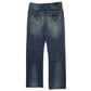 Mens Blue Black Distressed  Jeans