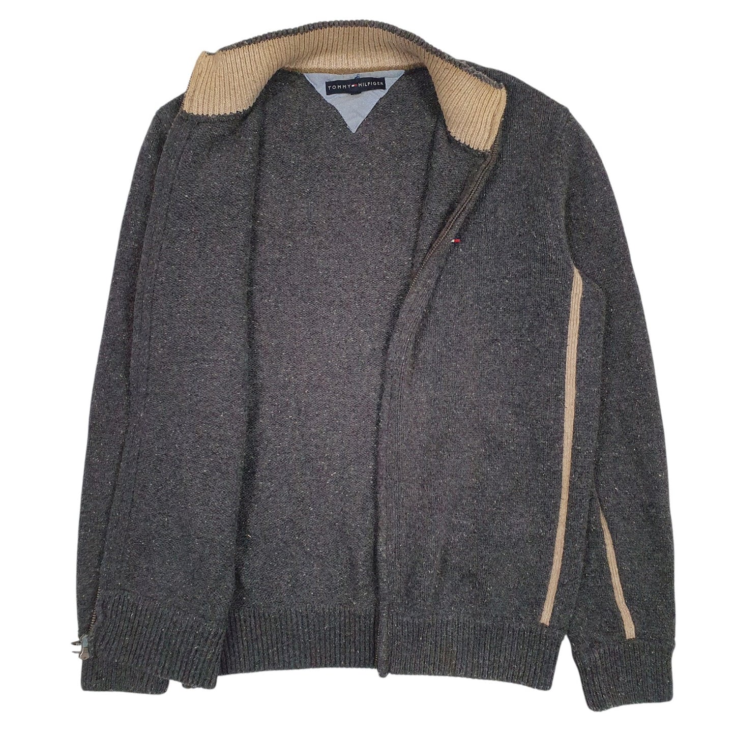 Mens Grey Tommy Hilfiger  Full Zip Jumper