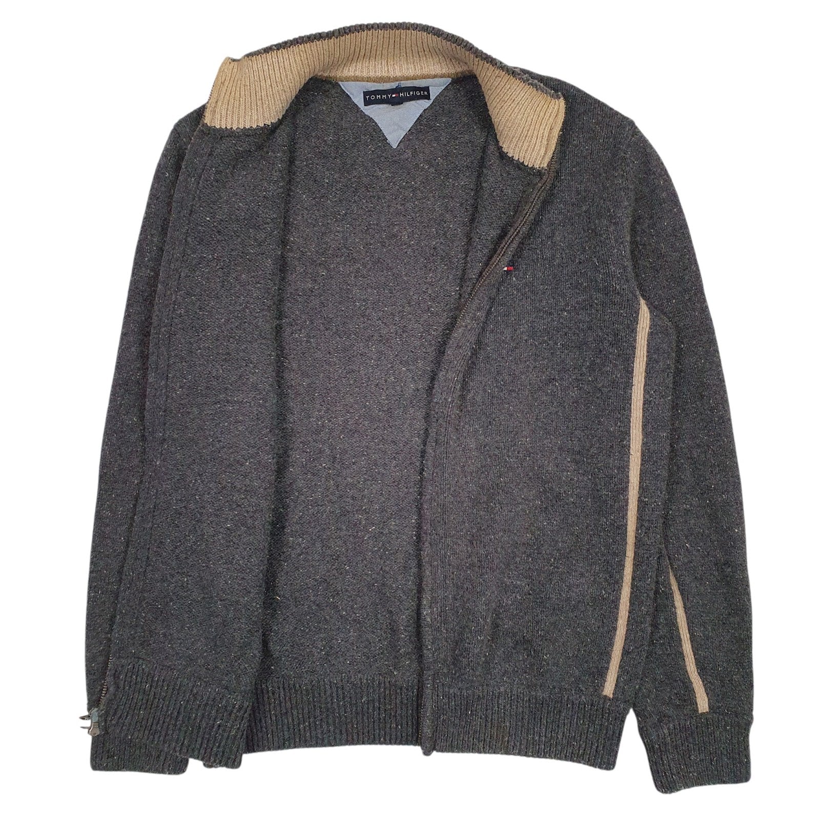 Mens Grey Tommy Hilfiger  Full Zip Jumper