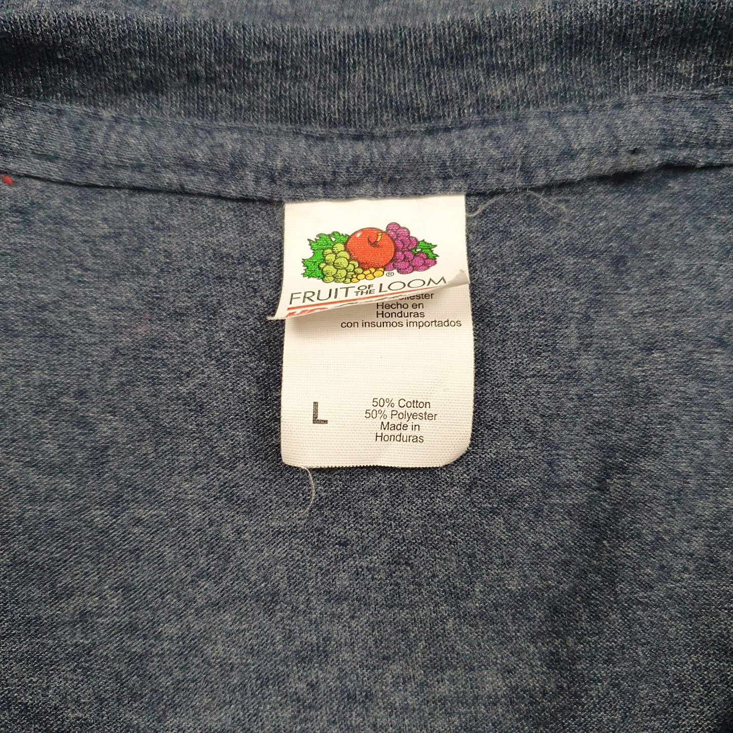 Mens Blue Fruit Of The Loom   T Shirt