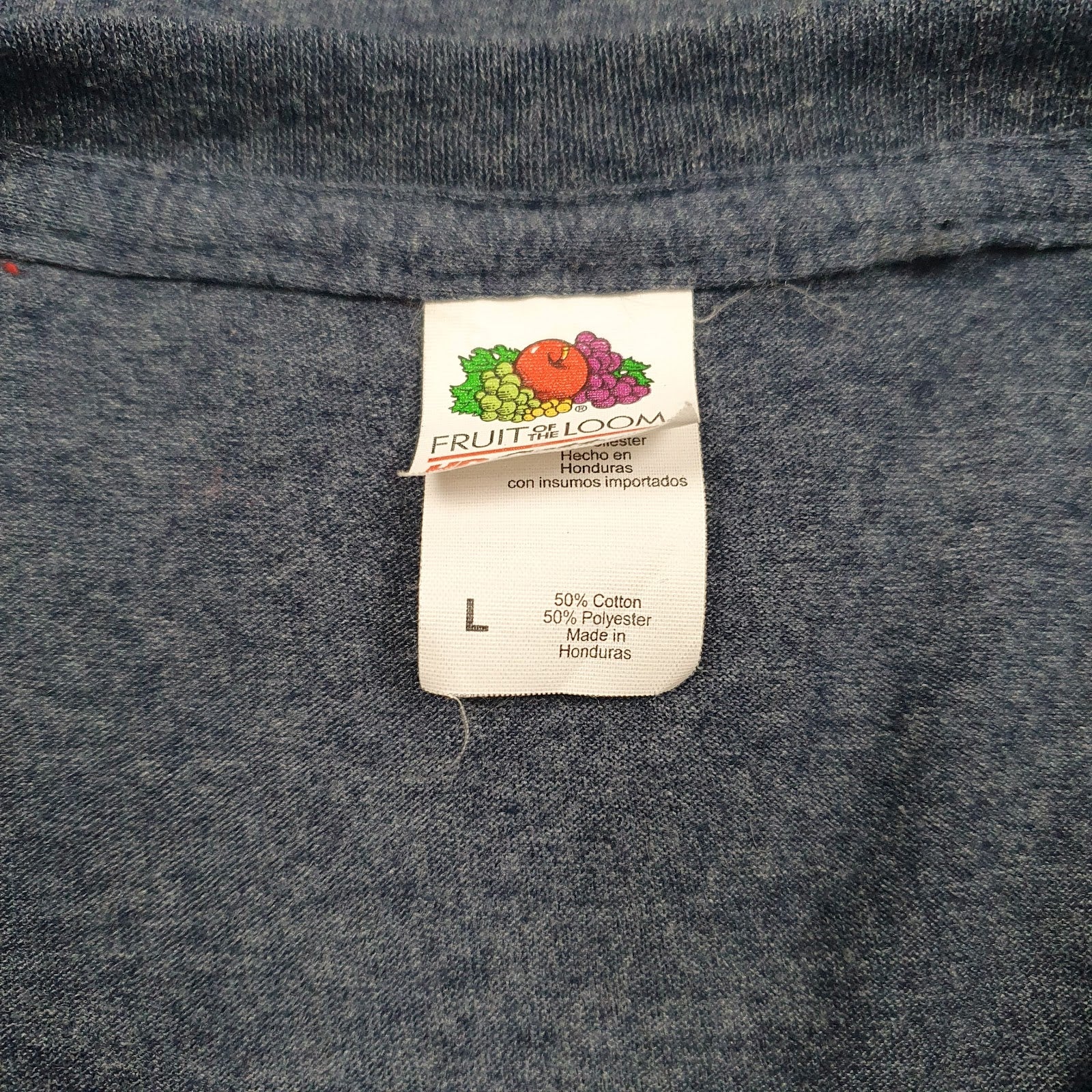 Mens Blue Fruit Of The Loom   T Shirt