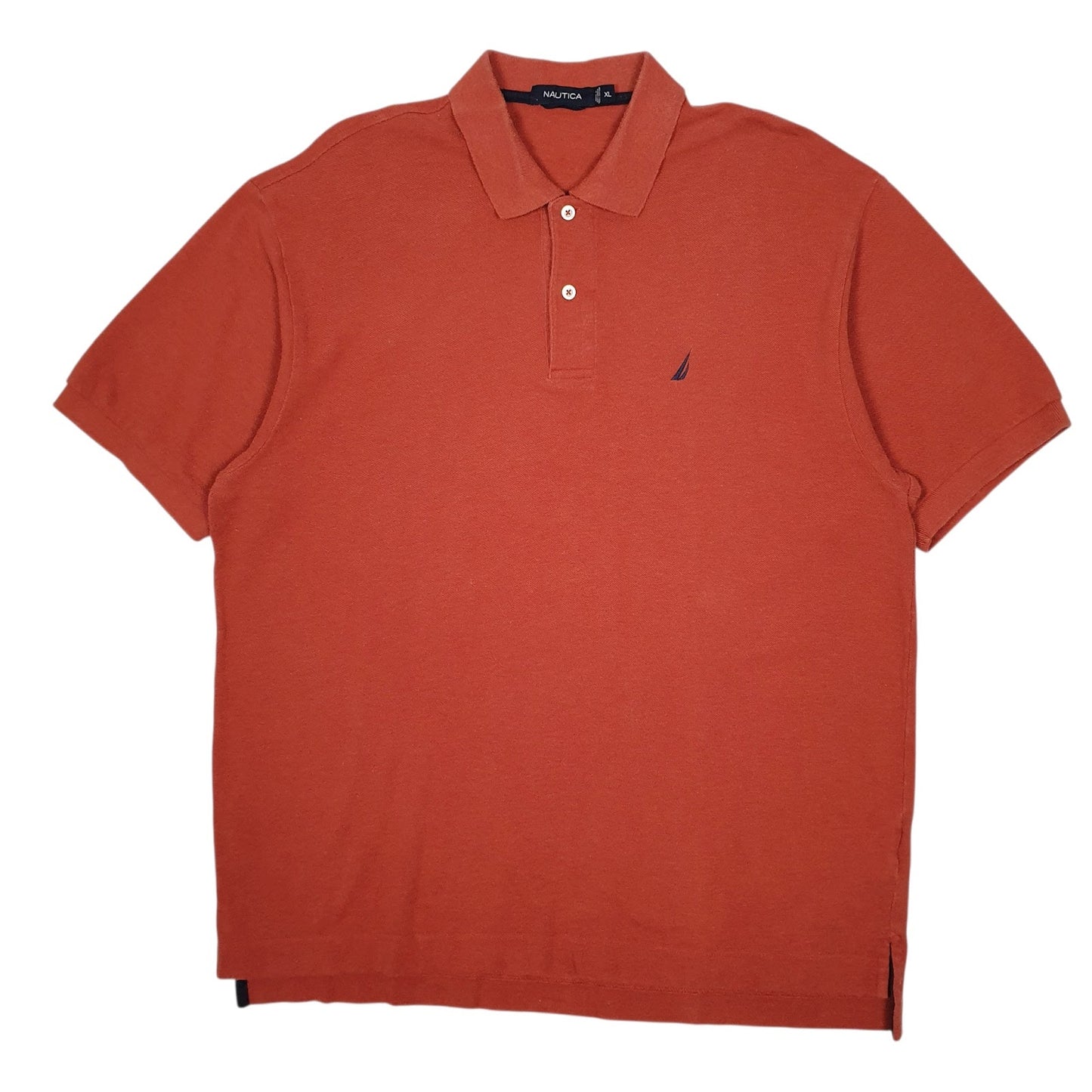 Mens Orange Nautica  Short Sleeve Polo Shirt