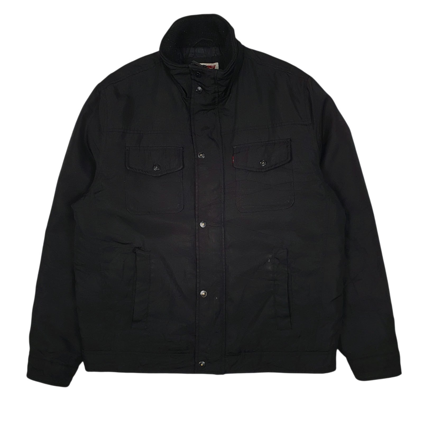Mens Black Levis Windbreaker Bomber  Coat