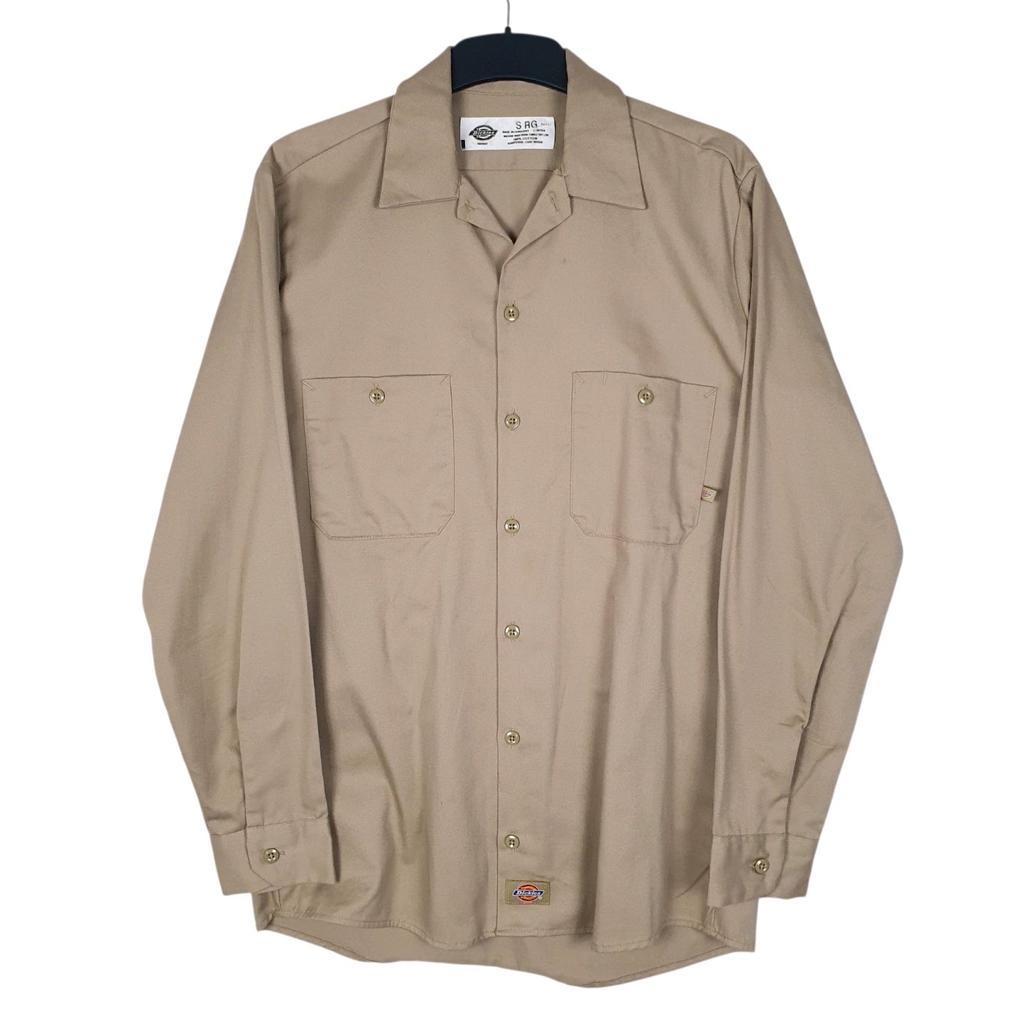Mens Beige Dickies Workwear Long Sleeve Shirt