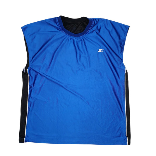 Mens Black Starter Vest Sleeveless T Shirt