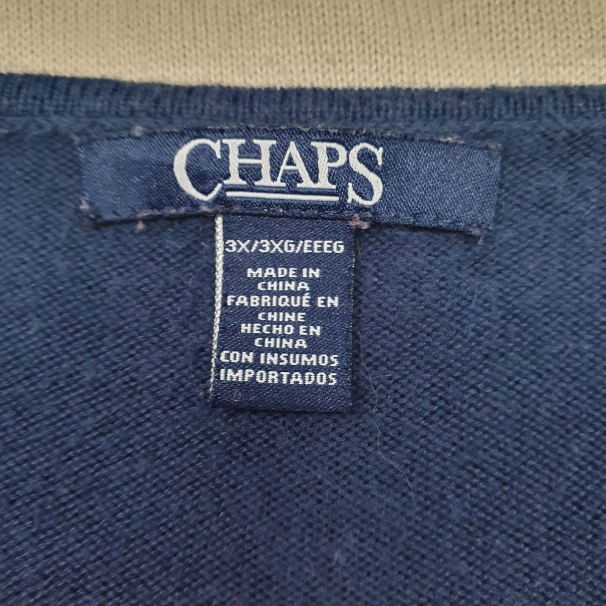 Womens Navy Chaps  Crewneck Jumper