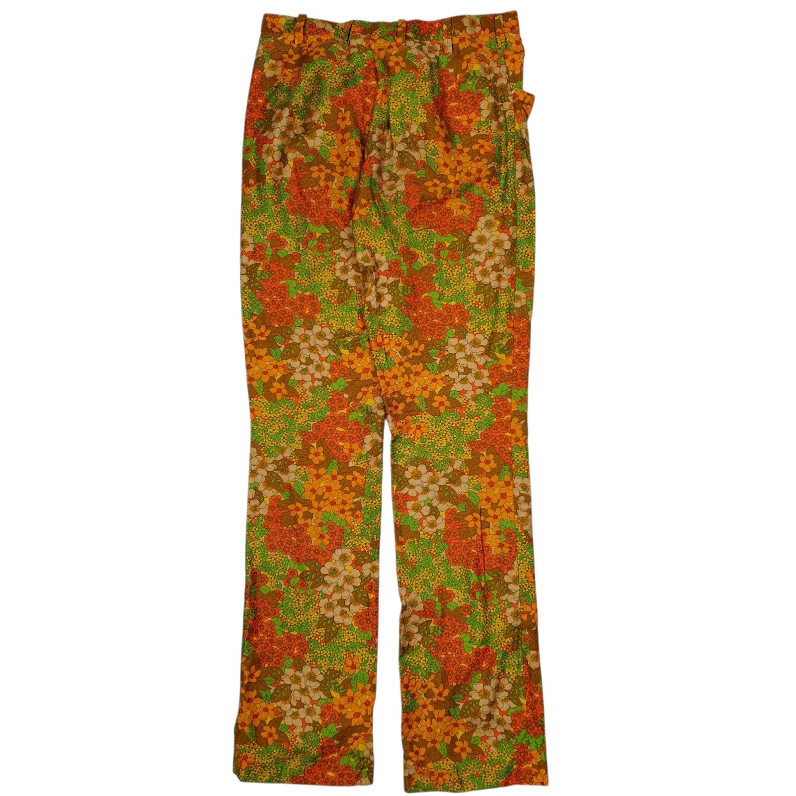 Womens Orange Unbranded Floral  Trousers