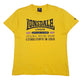 Mens Yellow Lonsdale Spellout Short Sleeve T Shirt