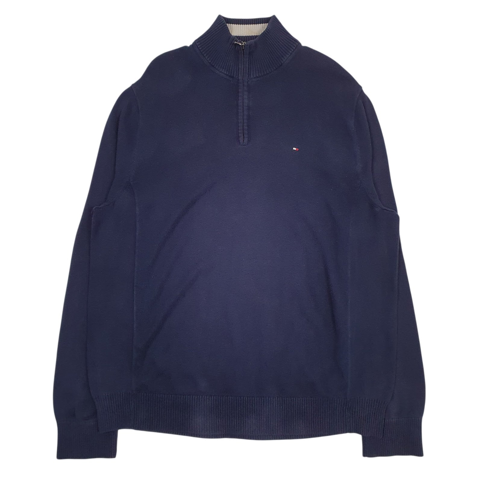 Mens Navy Tommy Hilfiger  Quarter Zip Jumper