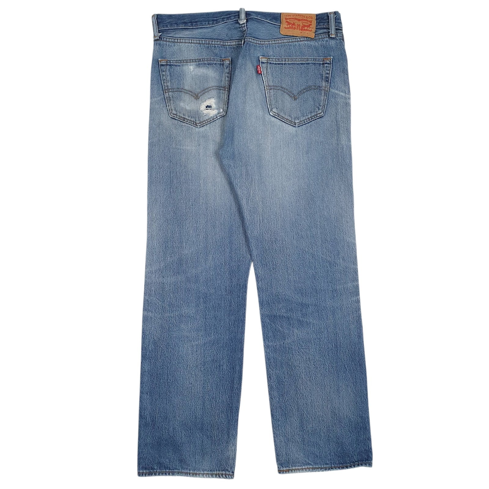 Mens Blue Levis Distressed  Jeans