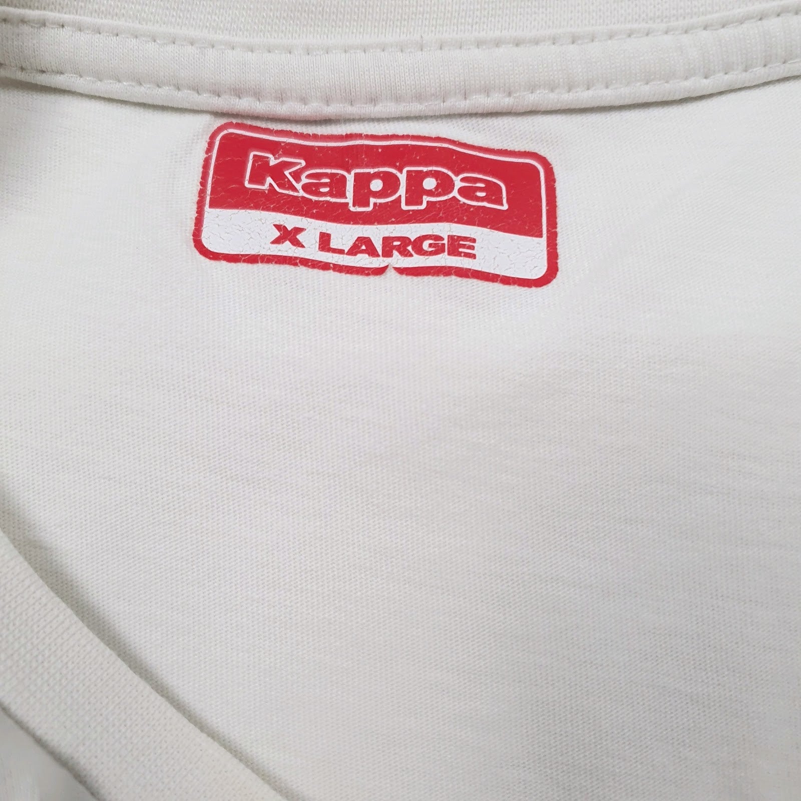 Mens White Kappa   T Shirt