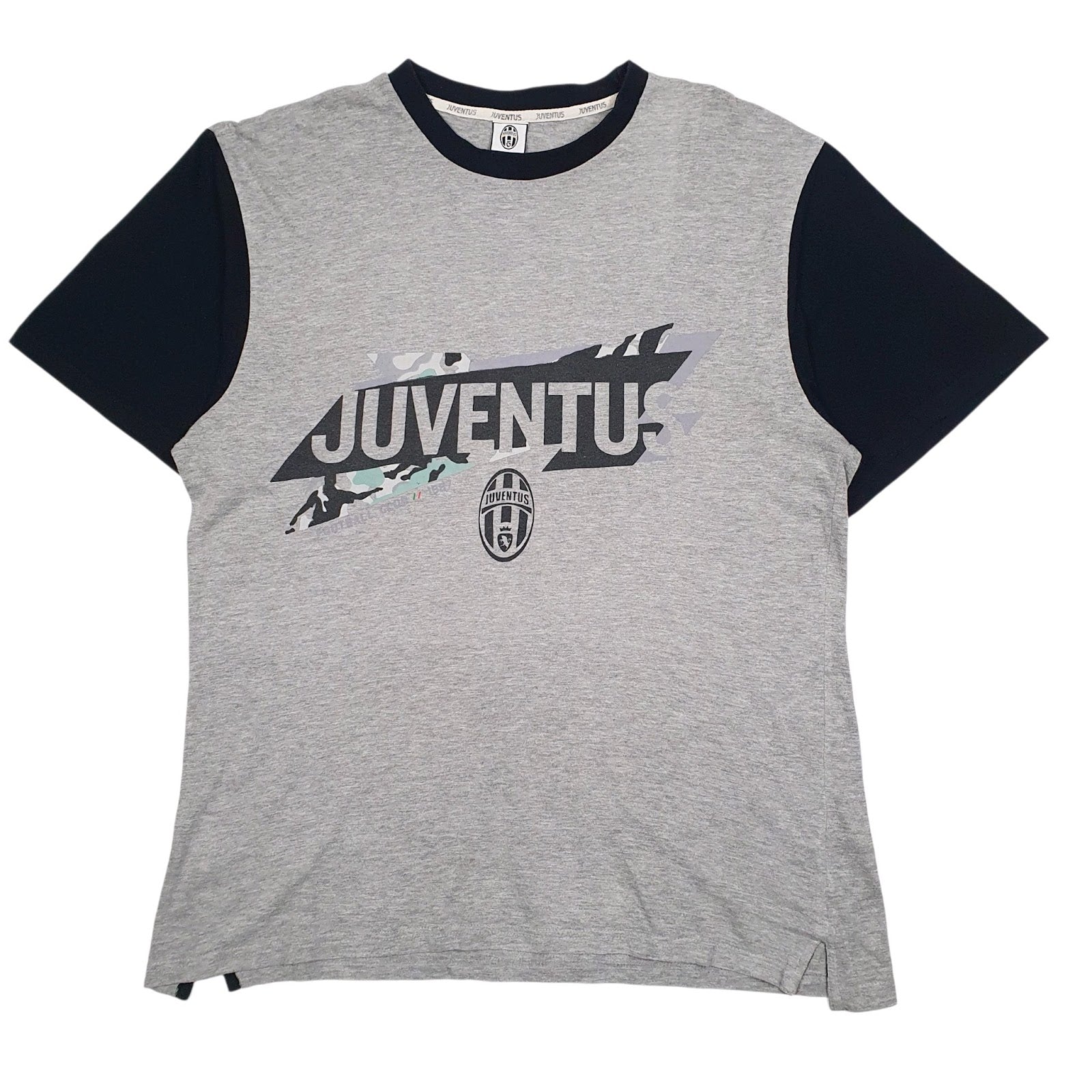 Mens Grey Juventus Spellout Short Sleeve T Shirt