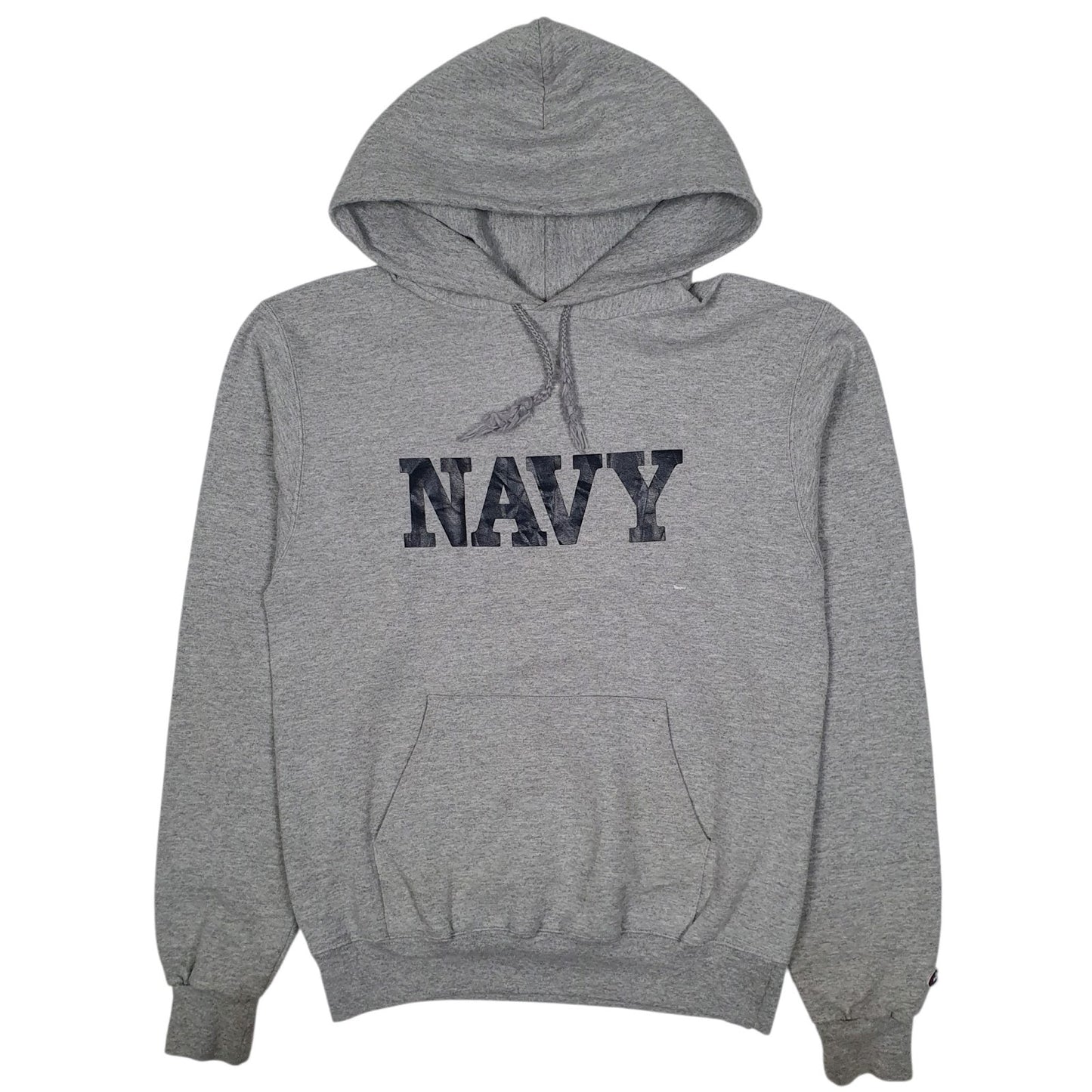 Mens Grey Champion Navy Hoodie Jumper